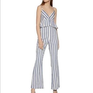 NWT BCBGeneration Striped Peplum Jumpsuit